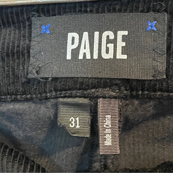 Paige Hoxton ultra skinny stretch velvet corduroy pants black 31 - Picture 5 of 6